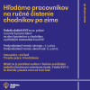 Hľadáme pracovníkov na ručné čistenie chodníkov po zime